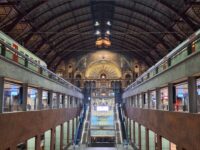 interior of a train station