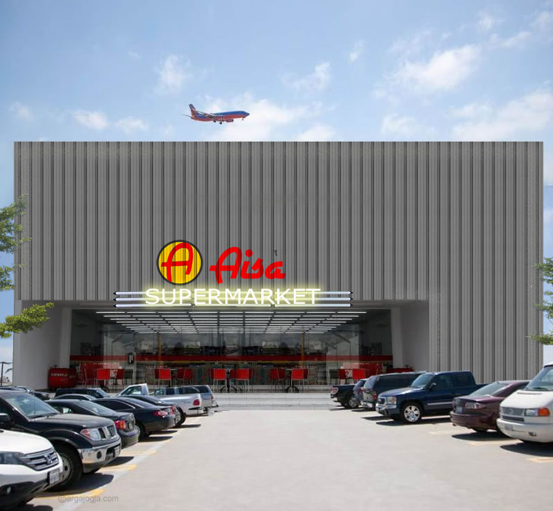 Desain Fasad Galvalum Supermarket