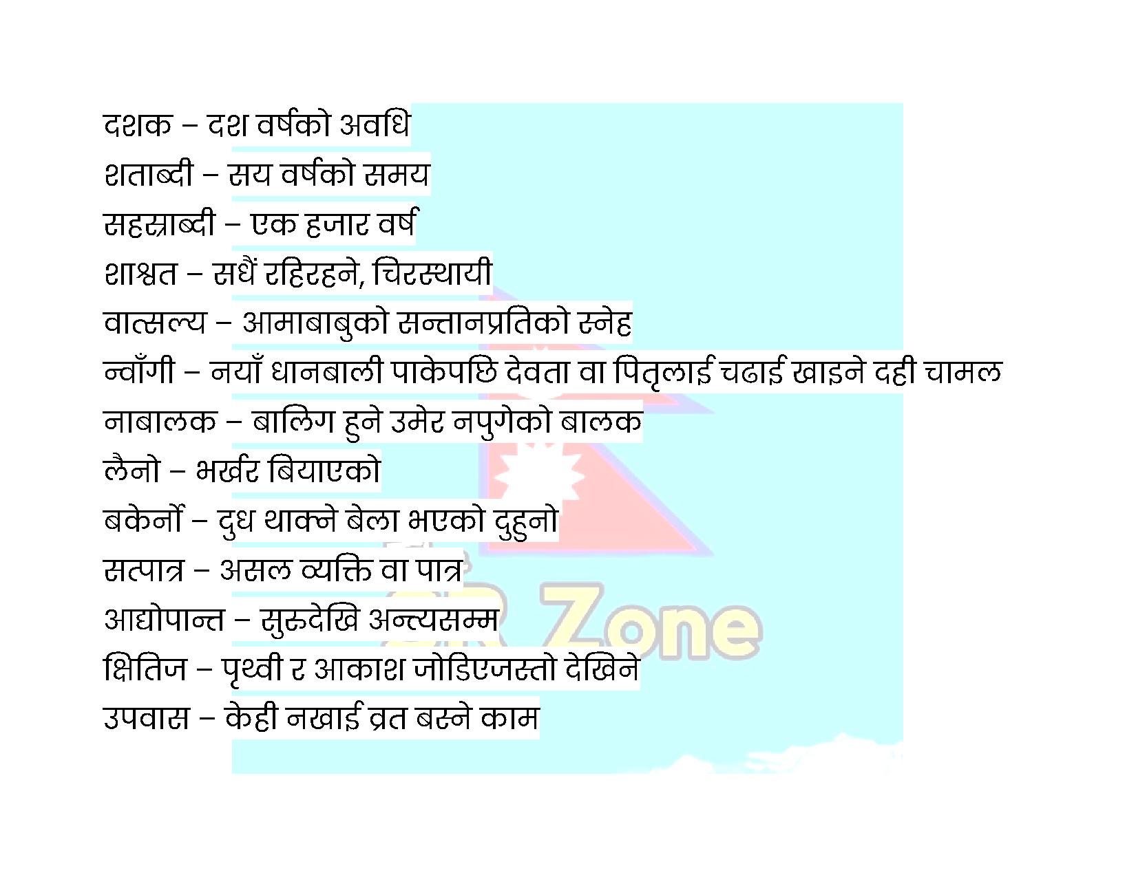 Class 12 Nepali Unit 5 Ek Chihan : Exercise Questions Answers PDF - The ...