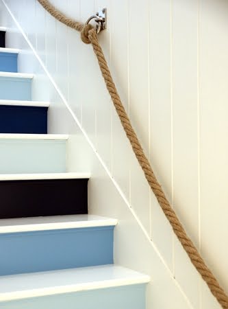 nautical rope stair railing ideas