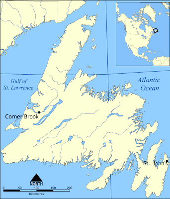 Newfoundland Map Regional Political Province