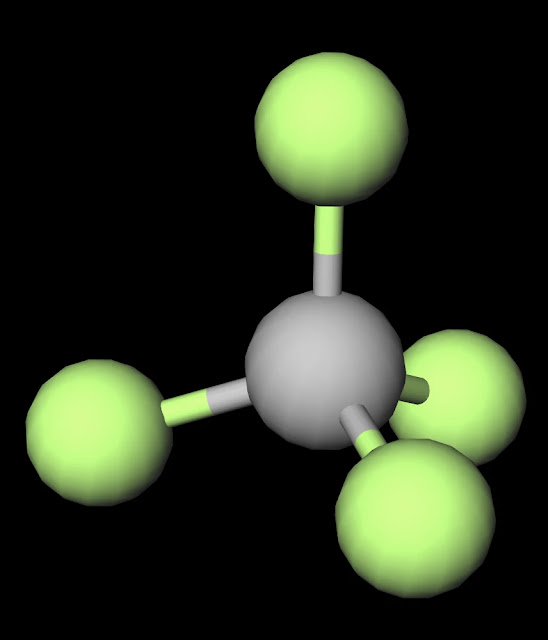 CF4 Ball and Stick Diagram