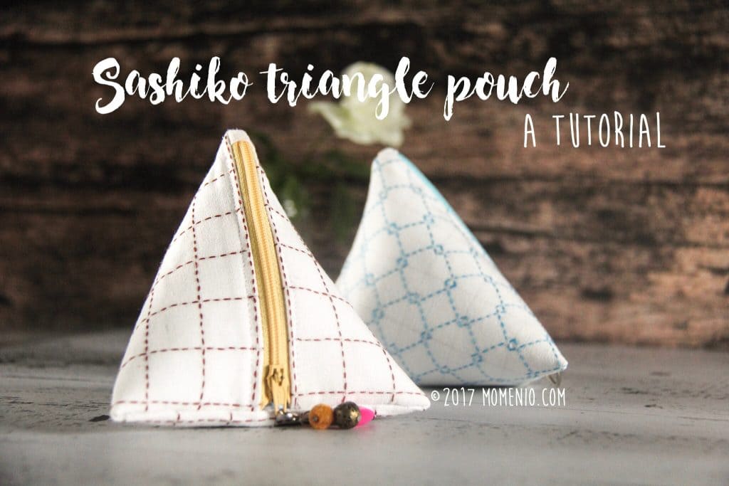 Sashiko Triangle Pouch Tutorial