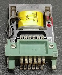 The faulty relay from the IBM 1402 card reader.