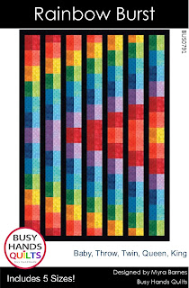 Rainbow Burst Quilt Pattern by Myra Barnes of Busy Hands Quilts