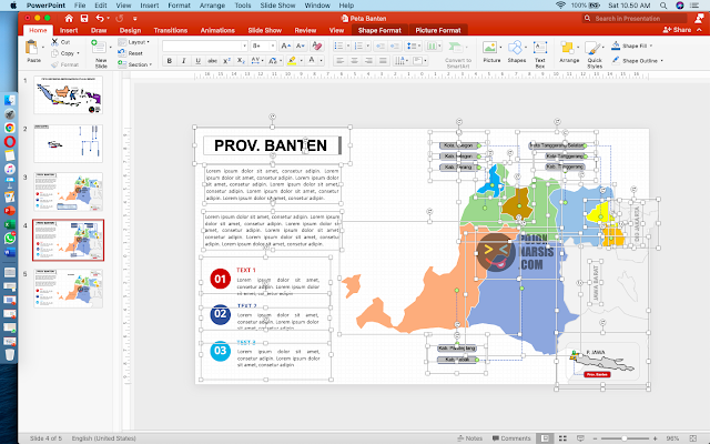 peta banten powerpoint