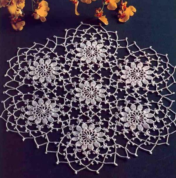 Lace Doily Crochet Pattern - Flower Motif