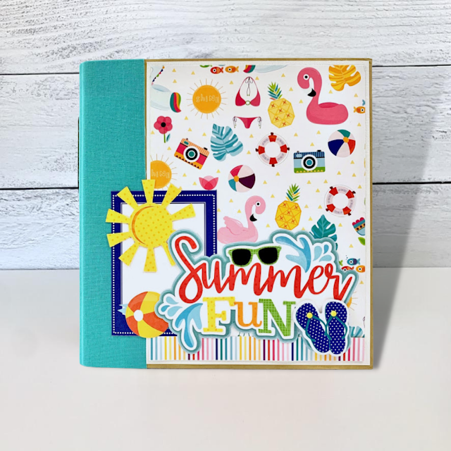 Summer Fun Scrapbook By Artsy Albums made with the Bella Blvd Splash Zone Collection