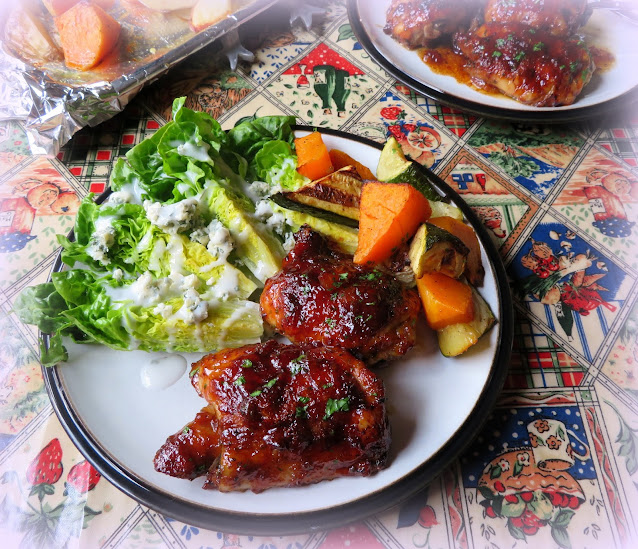 Sticky BBQ Chicken Thighs