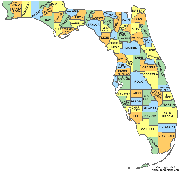 florida county map