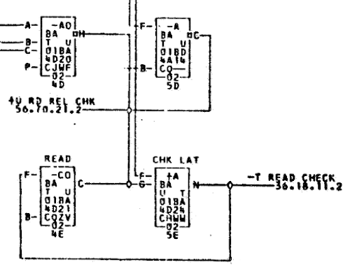 The read check latch circuit, excerpted from the ALD 36.14.11.2.