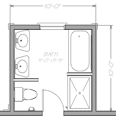 Denah kamar mandi minimalis