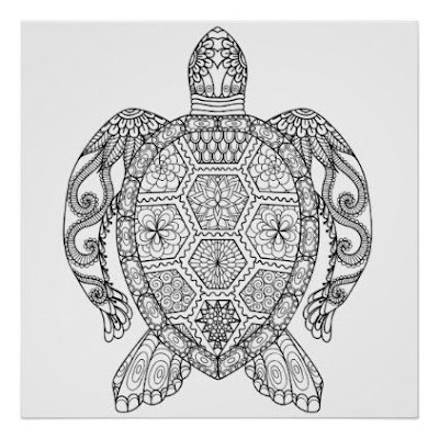 Turtle-mandala-tattoo-stencil