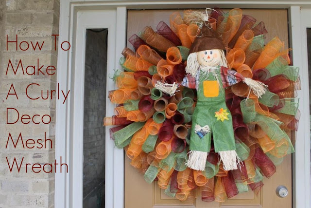 how to make a spiral deco mesh wreath