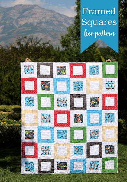 Framed Squares - a free quilt pattern from A Bright Corner