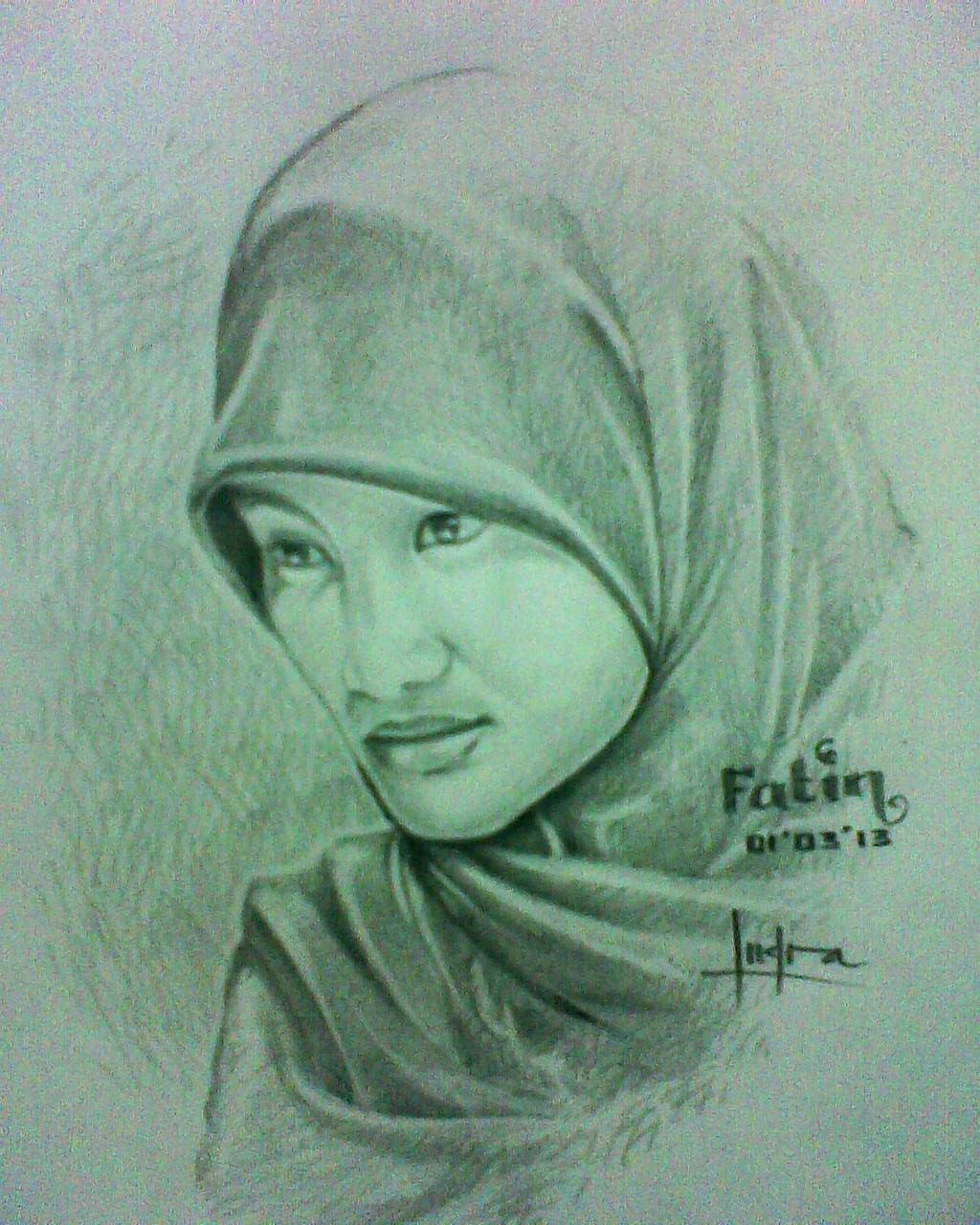 Lukisan Naturalis Sketsa Wajah Fatin Shidqia Lubis By Indra