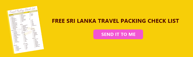 FREE printable travel packing checklist for Sri Lanka