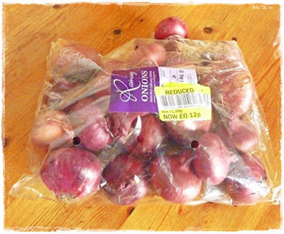 bag of red onions