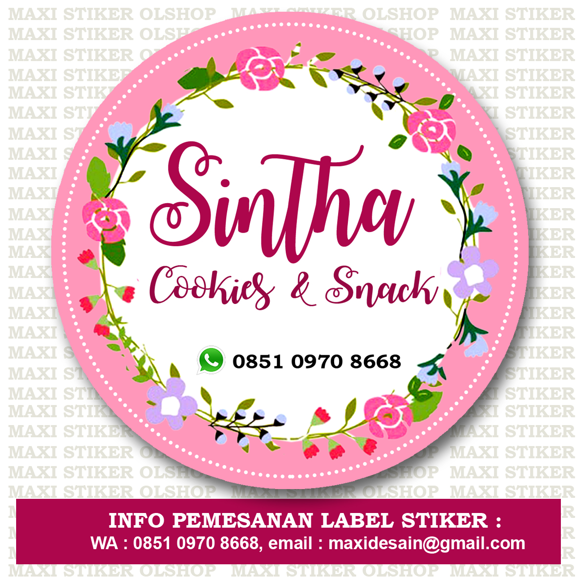  Contoh  Stiker  Produk Makanan  dan Stiker  Produk Kecantikan 