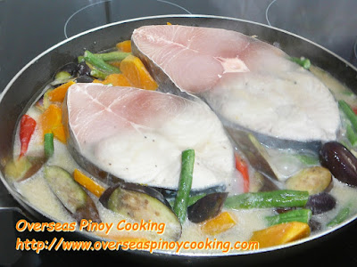 Ginataang Tanguige at Gulay - Cooking Procedure