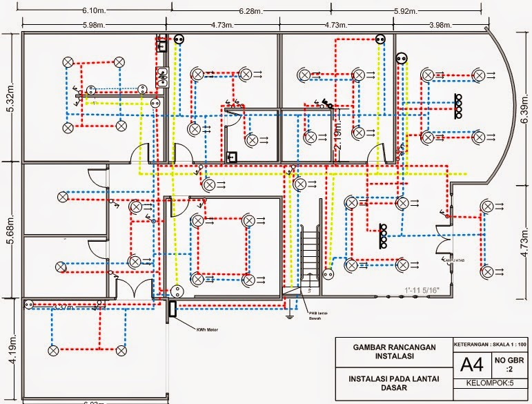 MENGGAMBAR RANCANGAN INSTALASI LISTRIK UNTUK RUMAH 2 