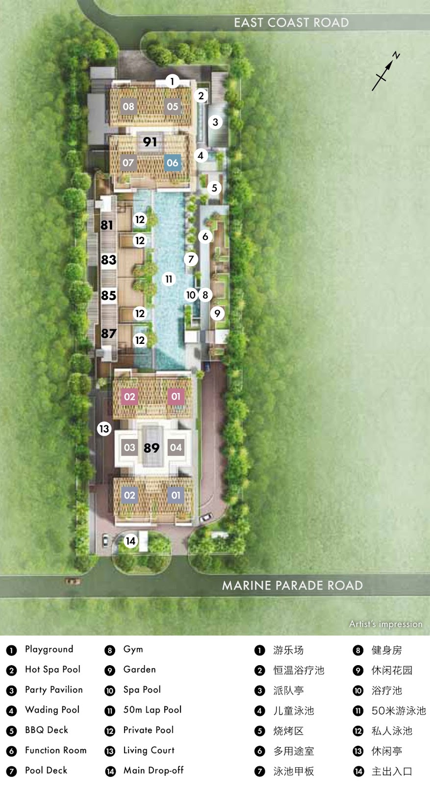 Marine Blue Site plan