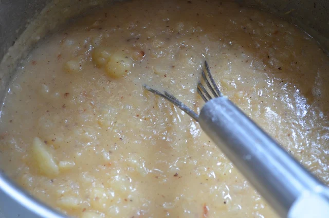 Stir Baked Potato into creamy chicken soup base.