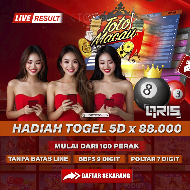 DKTOTO: Toto Macau 5D Bet 100 Perak Dengan Data Macau 5D Terlengkap Hari Ini