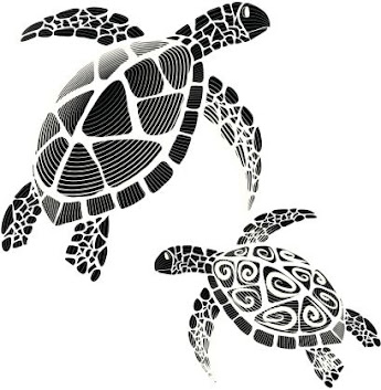 Turtle-hawaiian-tattoo-stencil