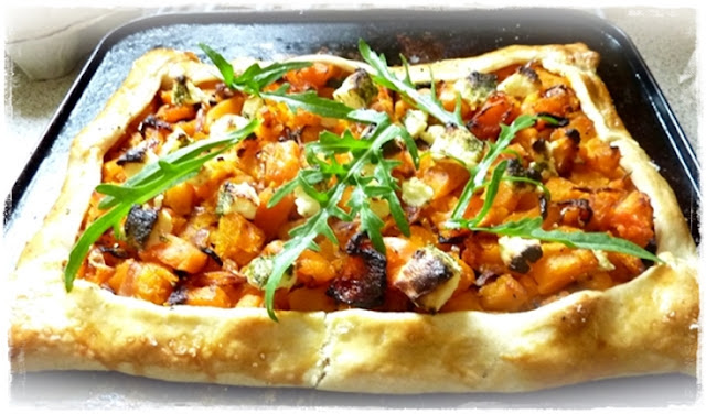 rustic butternut squash tart