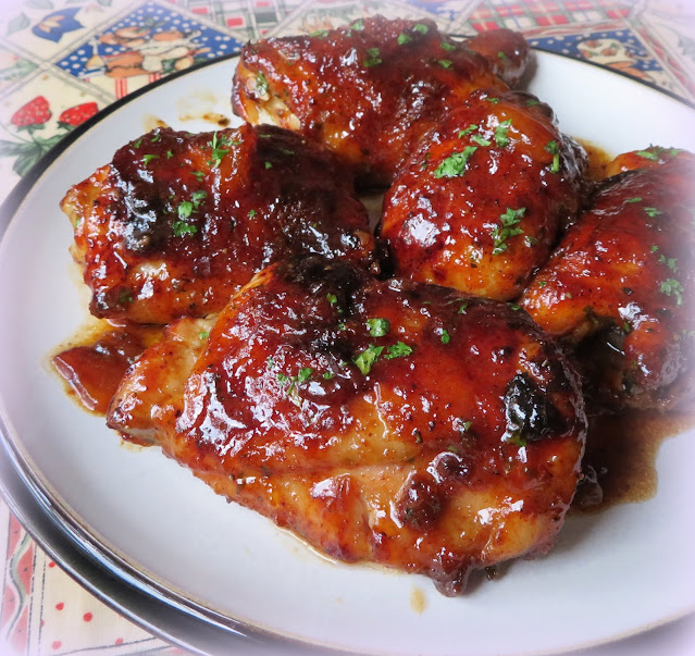 Sticky BBQ Chicken Thighs