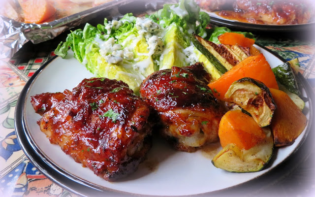 Sticky BBQ Chicken Thighs