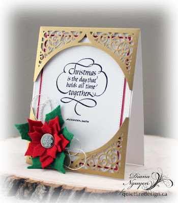 Diana Nguyen, Christmas is the day, Quietfire Design, Christmas, Spellbinders, bliss pockets