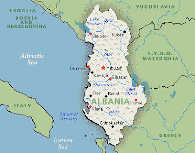 Map of Albania Region Country