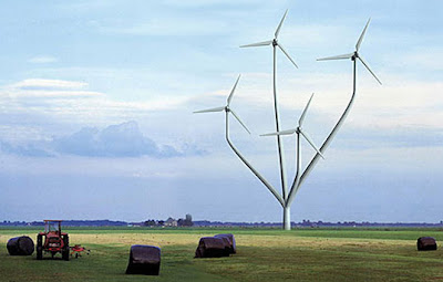 unique windmill, multi propelar turbine, windmill tree