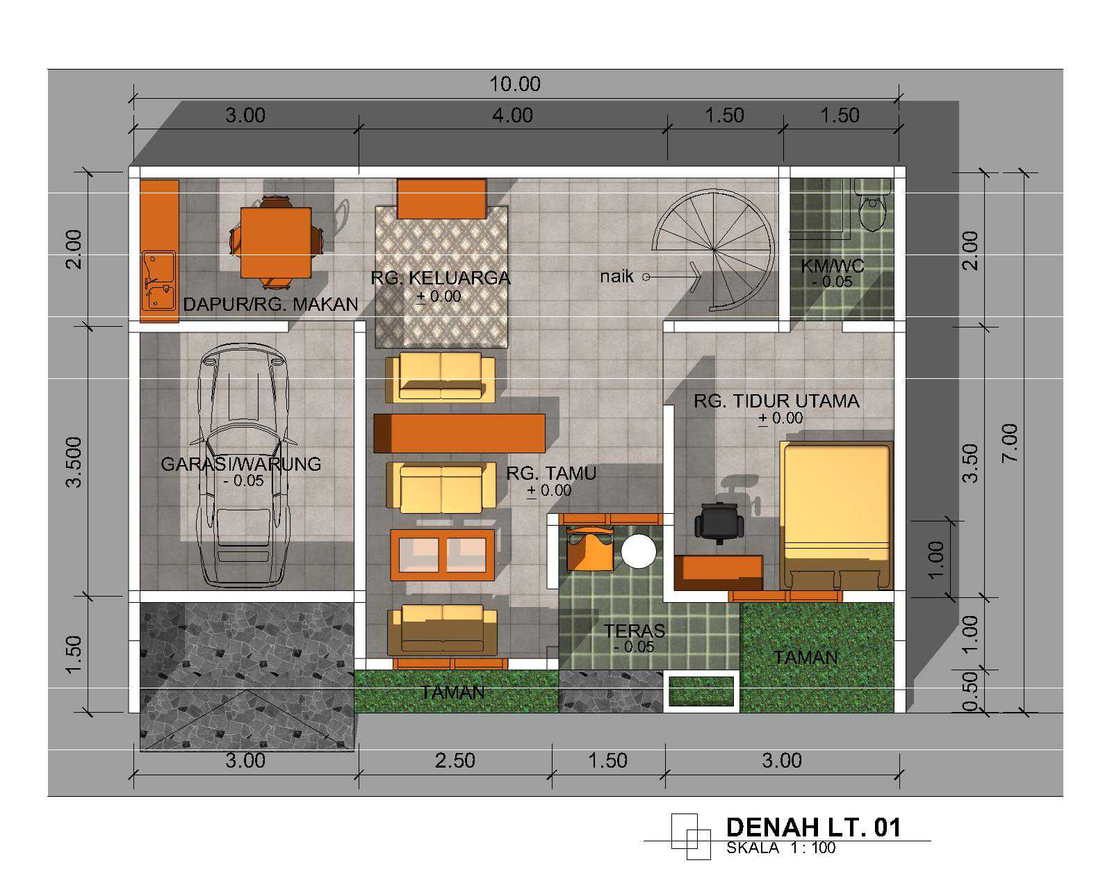  Update Desain Denah  Rumah  Minimalis Ukuran  6 x 8 Meter 