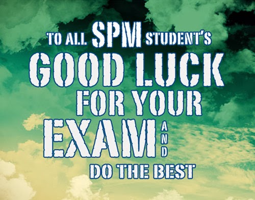 good luck for spm