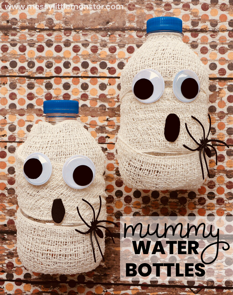 Halloween Drink - Mummy Water Bottles - Messy Little Monster