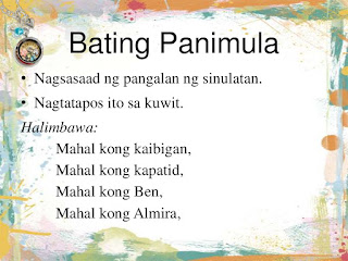 Các tìm kiếm liên quan đến bahagi ng liham, halimbawa ng liham pangkaibigan, uri ng liham at kahulugan nito, bating panimula, ano ang liham pangangalakal, pamuhatan, bating pangwakas, uri ng liham pangangalakal, bakit mahalaga ang liham