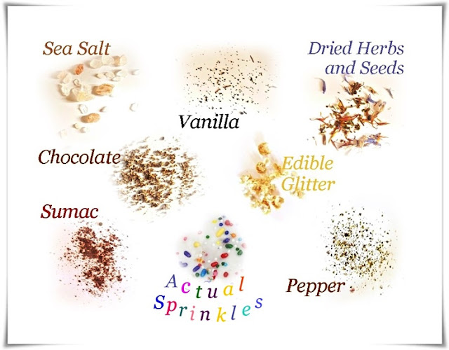 sprinkled garnishes