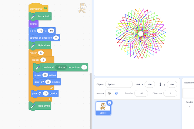 Estrella creada con Scratch