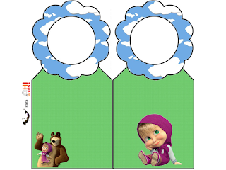 Masha and the Bear Free Printable Book Marks. 