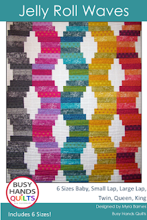 Jelly Roll Waves by Myra Barnes of Busy Hands Quilts