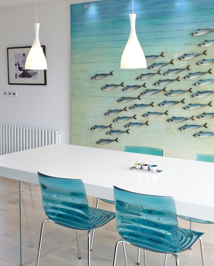 dining room with a sea theme