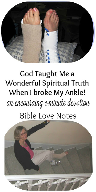 What I learned about the atrophy of spiritual muscles when I broke my ankle. #BibleLoveNotes #Bible