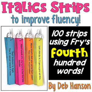 Italics Strips to promote reading fluency! This resource features 100 words from Fry's common word list.