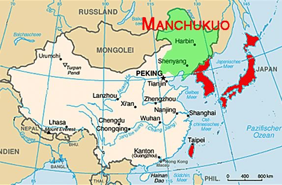 Map of Manchukuo