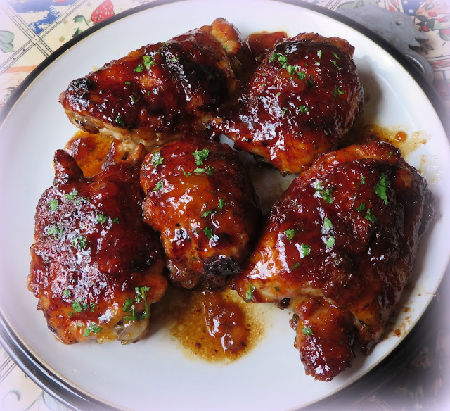 Sticky BBQ Chicken Thighs