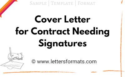 Cover Letter for Contract Needing Signature (Sample)