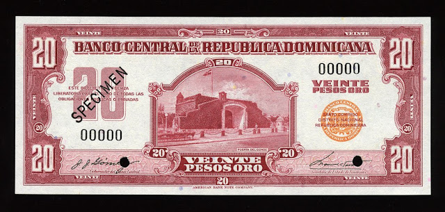 20 Dominican Pesos Oro banknote